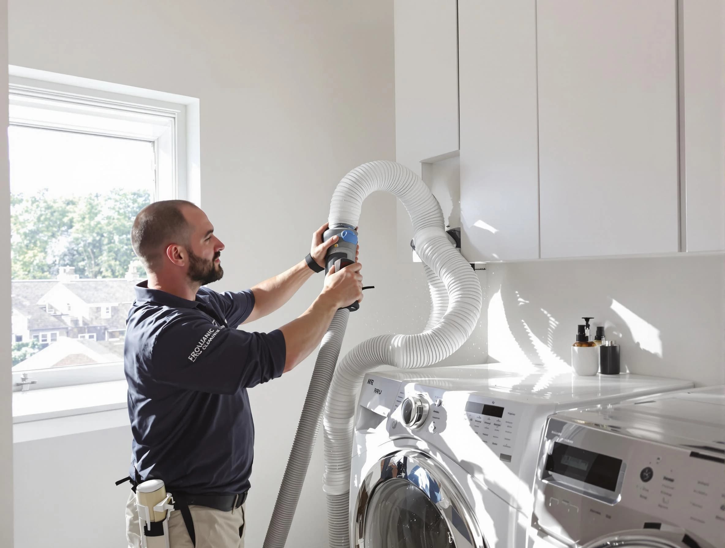 Certified Scott Dryer Vent Cleaning technician performing dryer vent cleaning in Scott