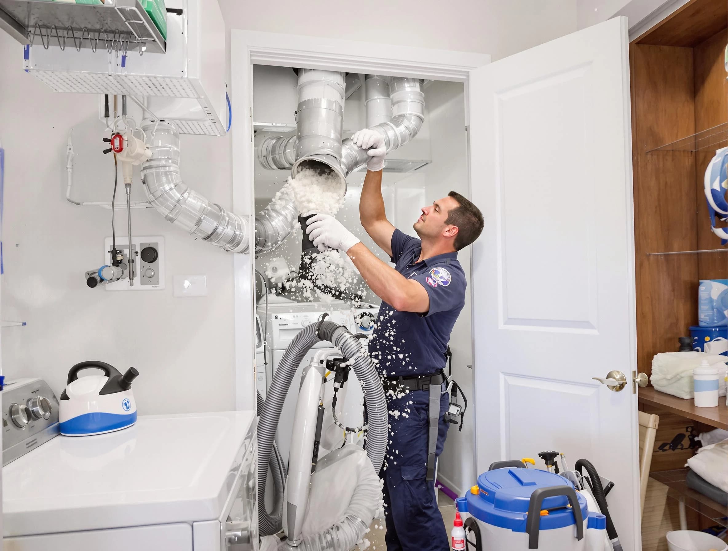 Scott Dryer Vent Cleaning technician delivering thorough residential dryer vent cleaning service in Scott