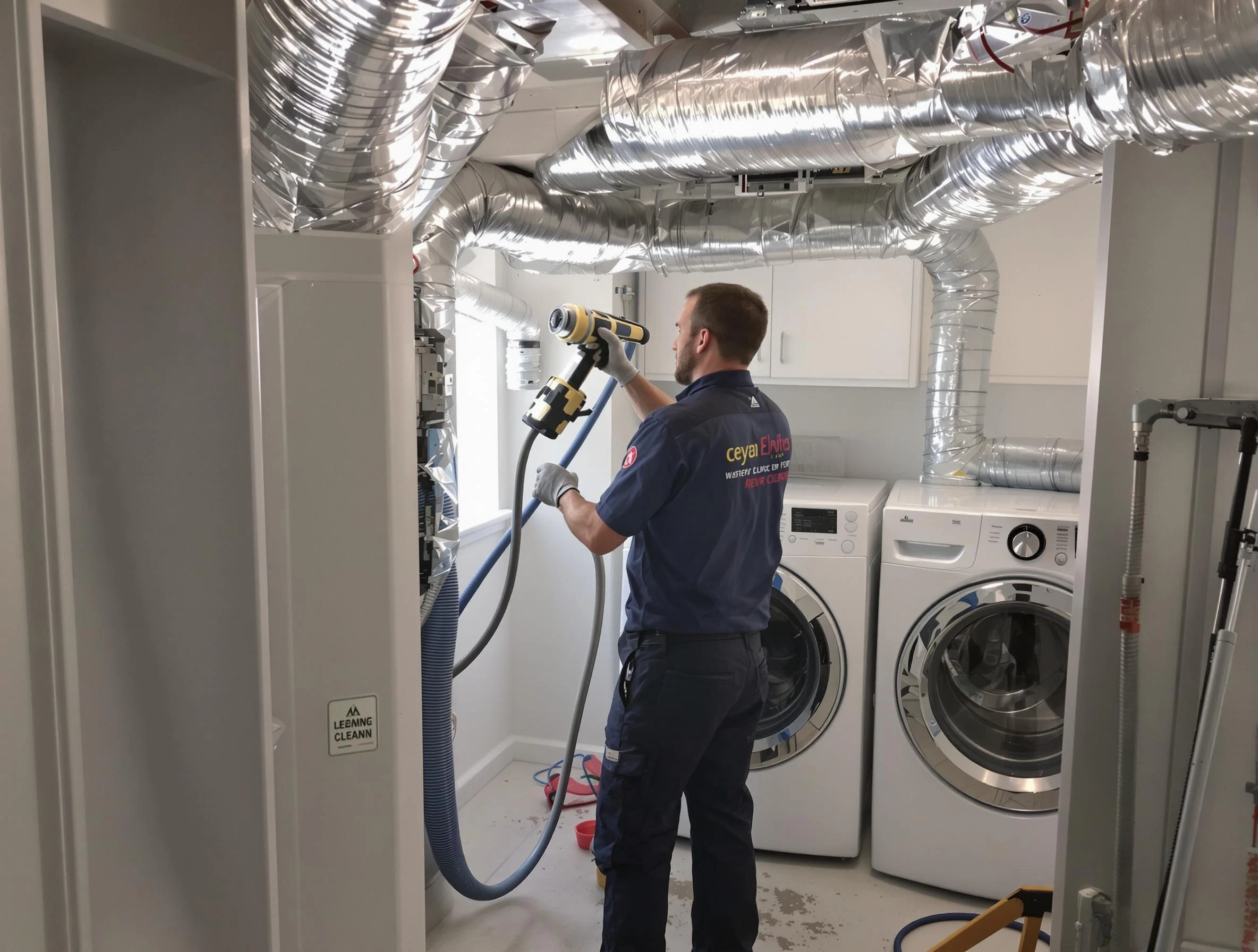 Scott Dryer Vent Cleaning specialist using advanced equipment for thorough duct cleaning in Scott